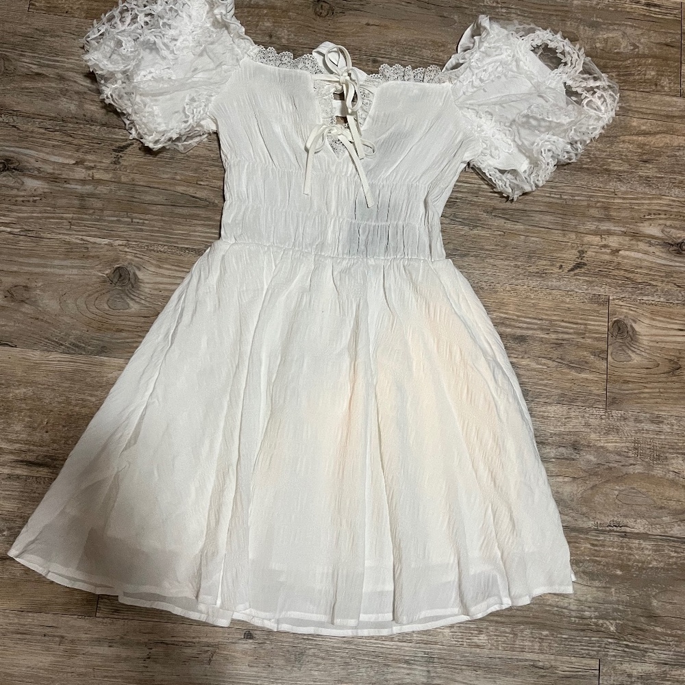 Cottage core white dress